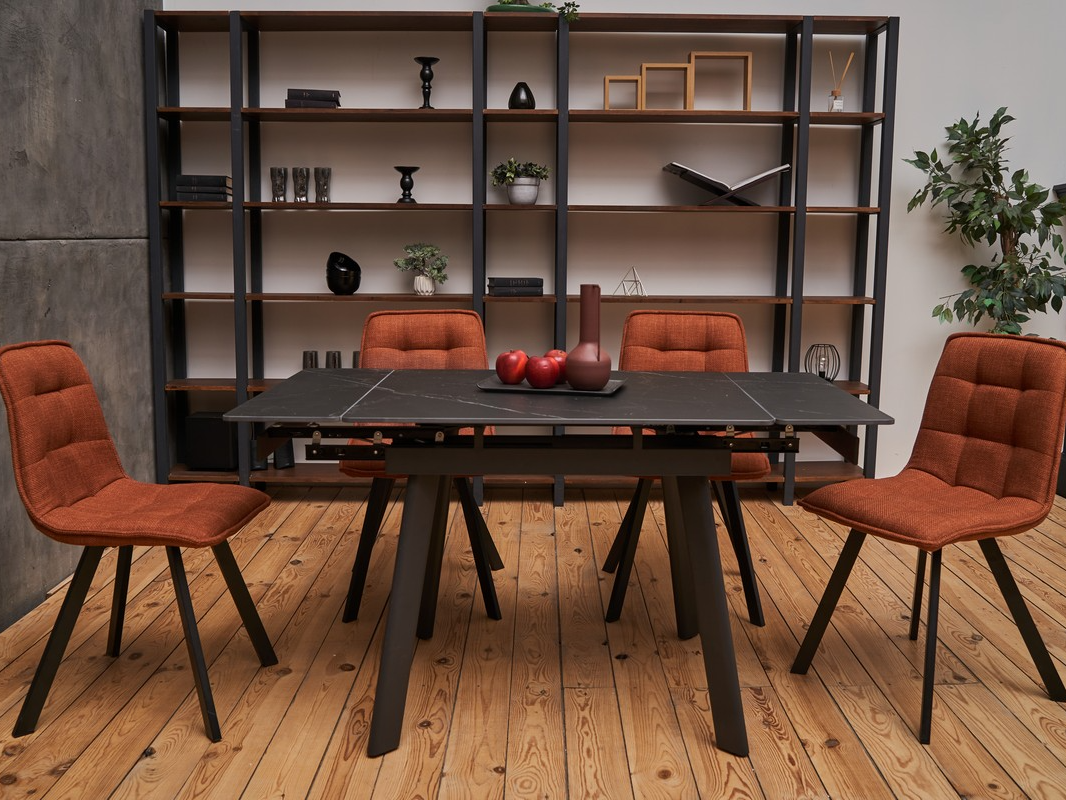 Зображення з  Керамічний стіл TM-80 чорний онікс + чорний