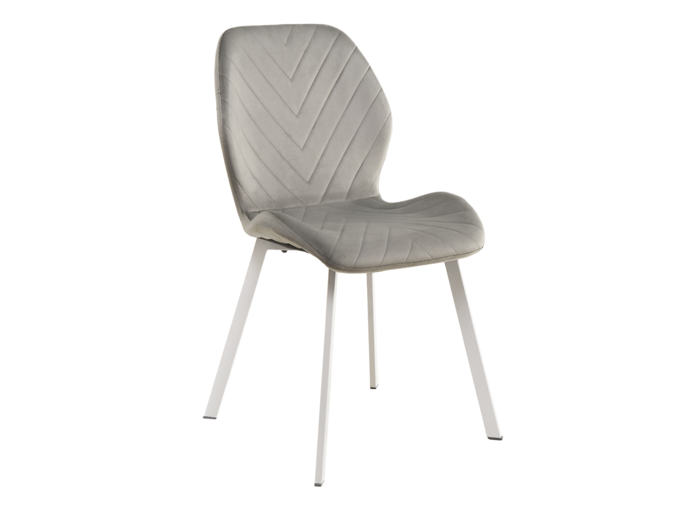 Зображення з  Стілець N-54 світло-сірий велюр + білий