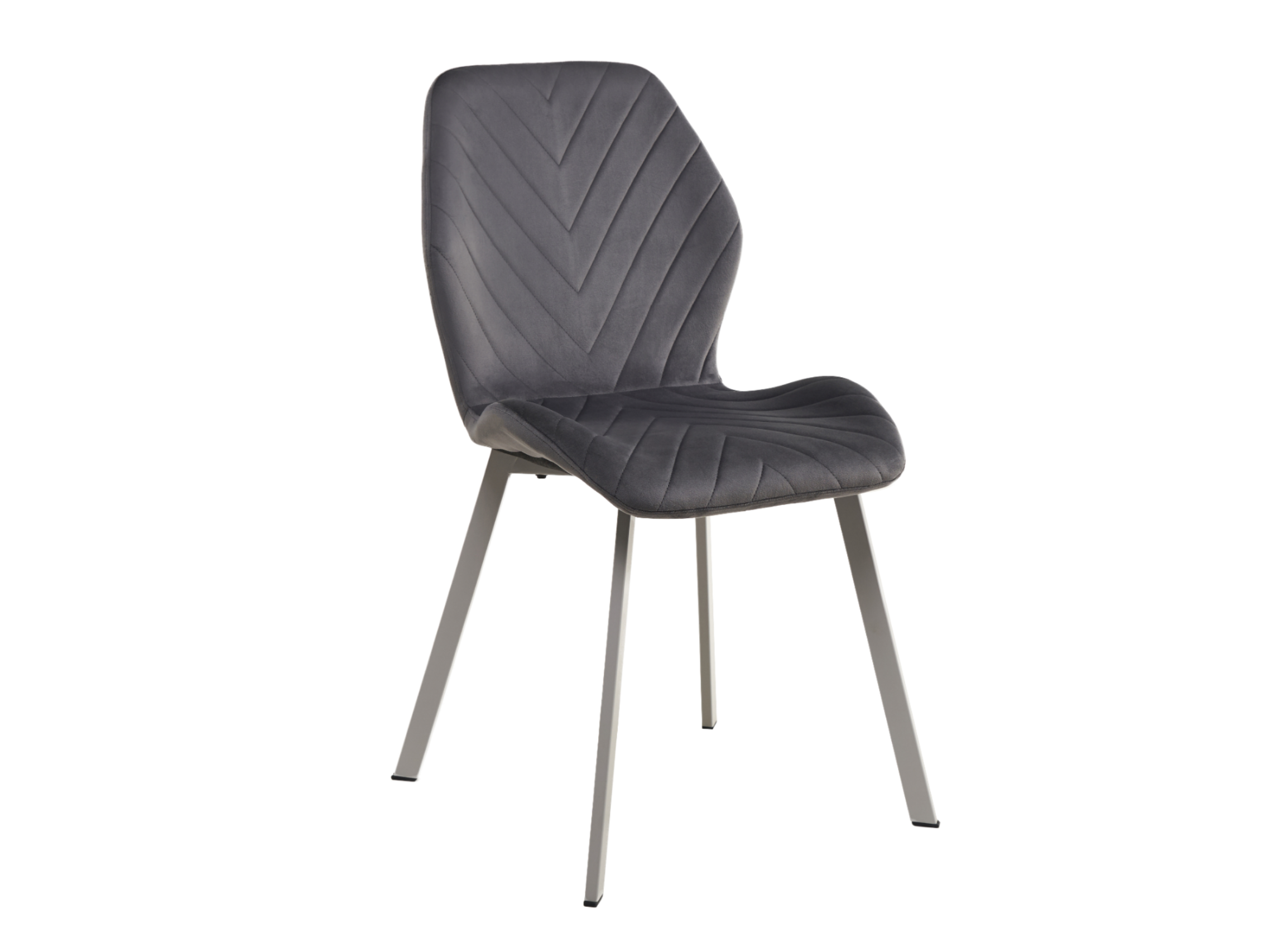 Зображення з  Стілець N-54 темно-сірий велюр + сірий