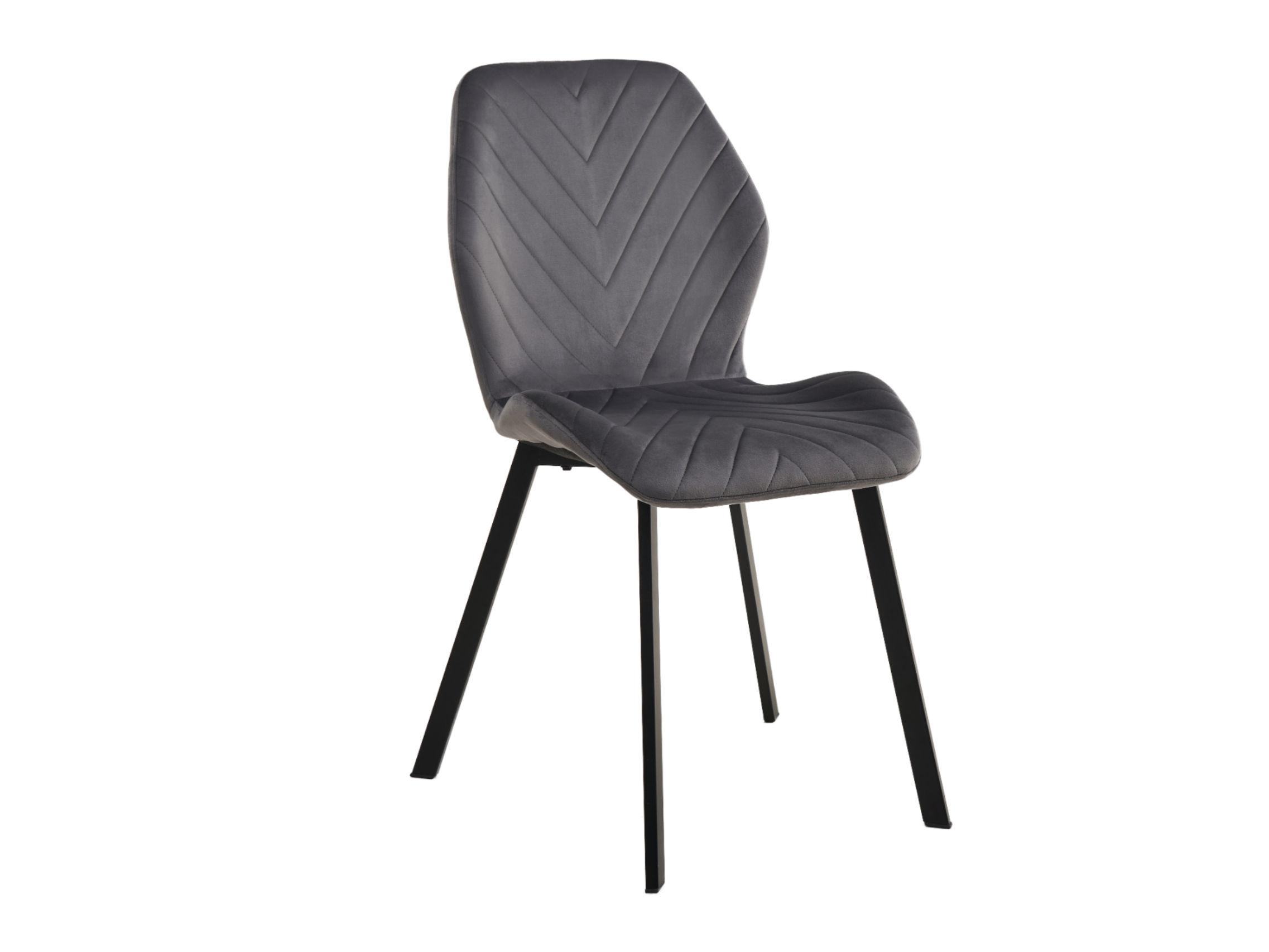 Зображення з  Стілець N-54 темно-сірий велюр + чорний