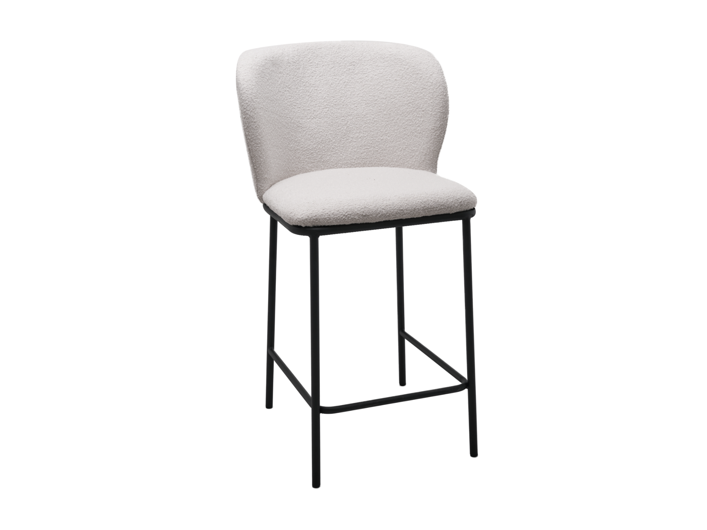 Зображення з  Напівбарний стілець B-300 айворі + чорний