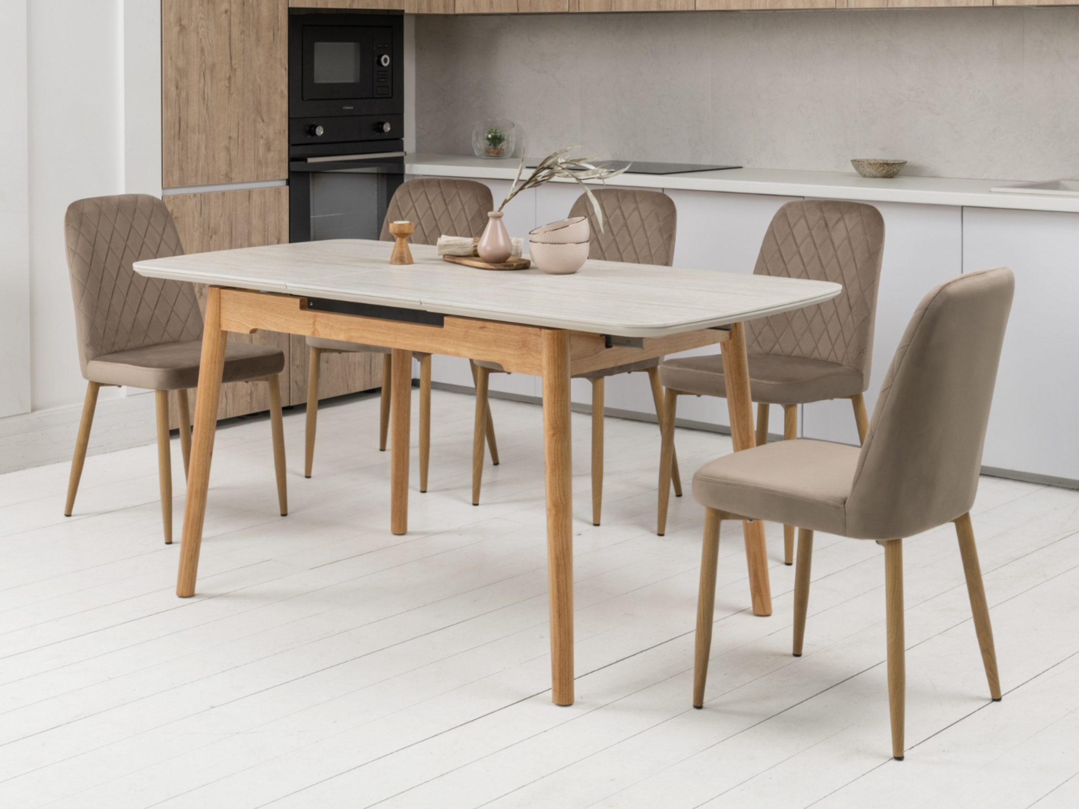 Зображення з  Керамічний стіл TM-76 травертін матовий + дуб