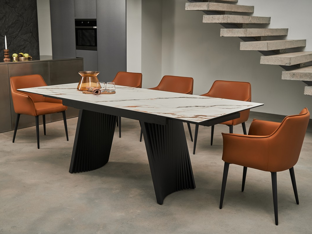 Зображення з  Керамічний стіл Олімпія TML-985 калакатта голд + чорний