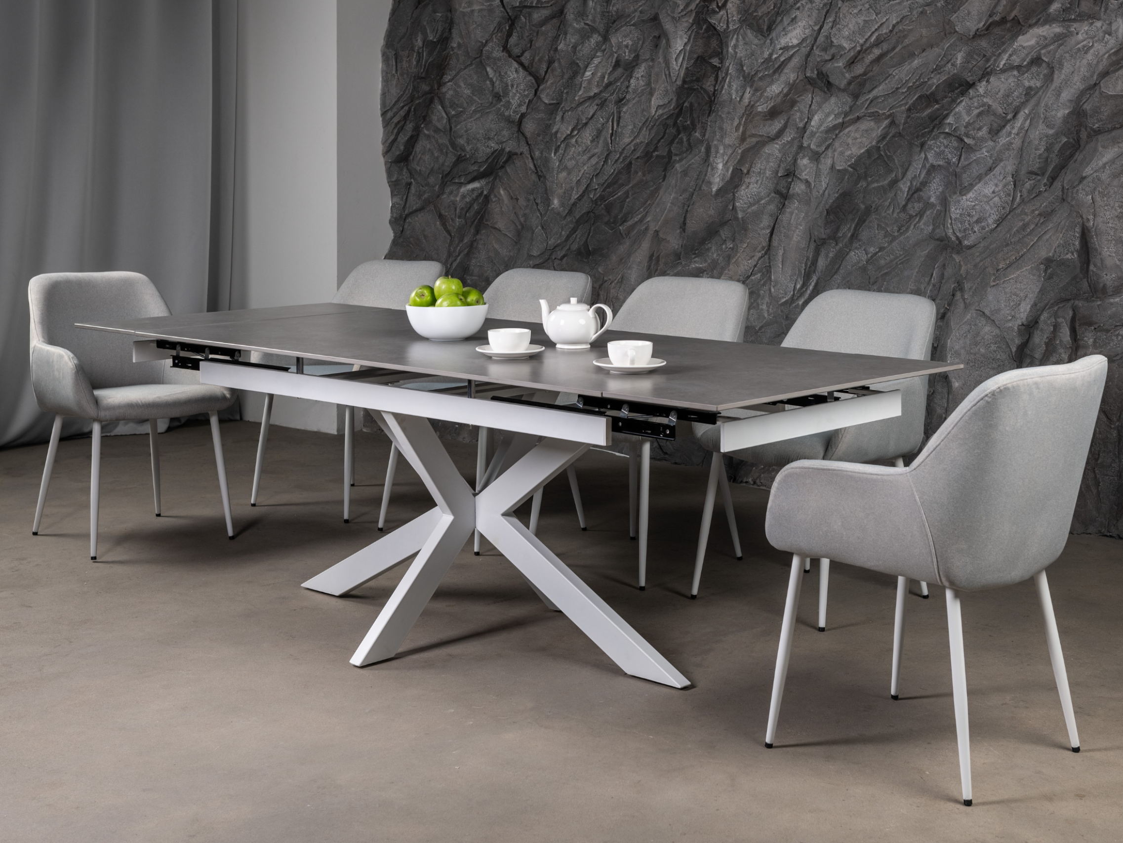 Зображення з  Керамічний стіл Тіціано TML-1150 делікато грей + білий