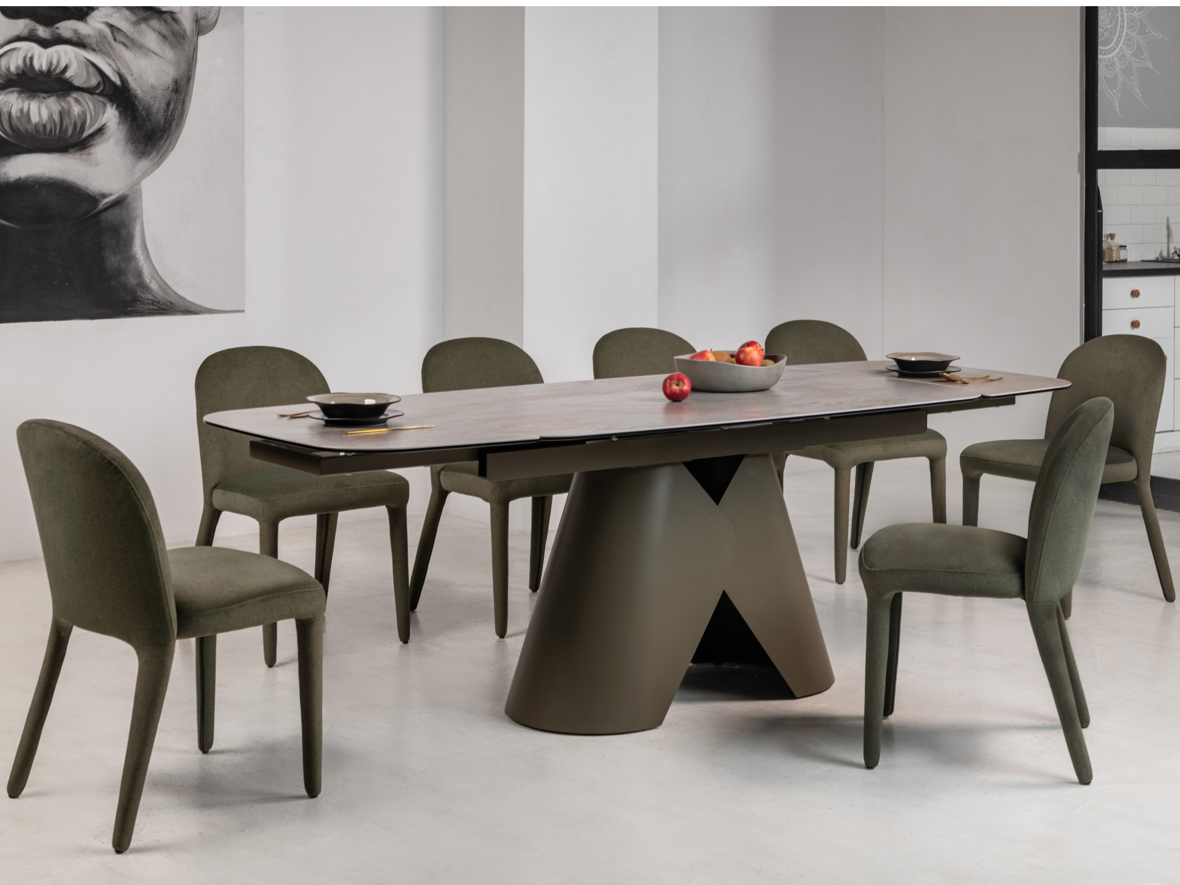 Зображення з  Керамічний стіл Паріс TML-997 айрон бронз + коричневий