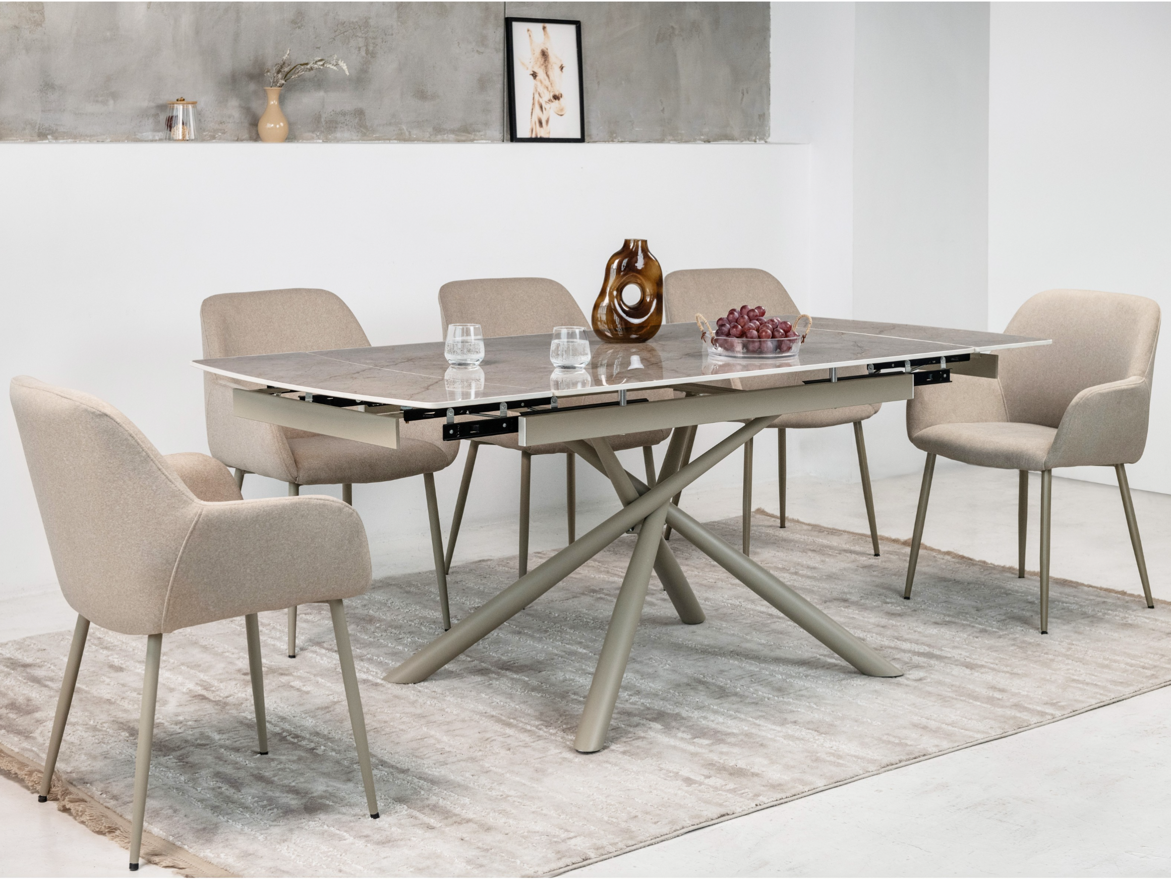 Зображення з  Керамічний стіл Піно TML-1200-1 містік грей + капучино