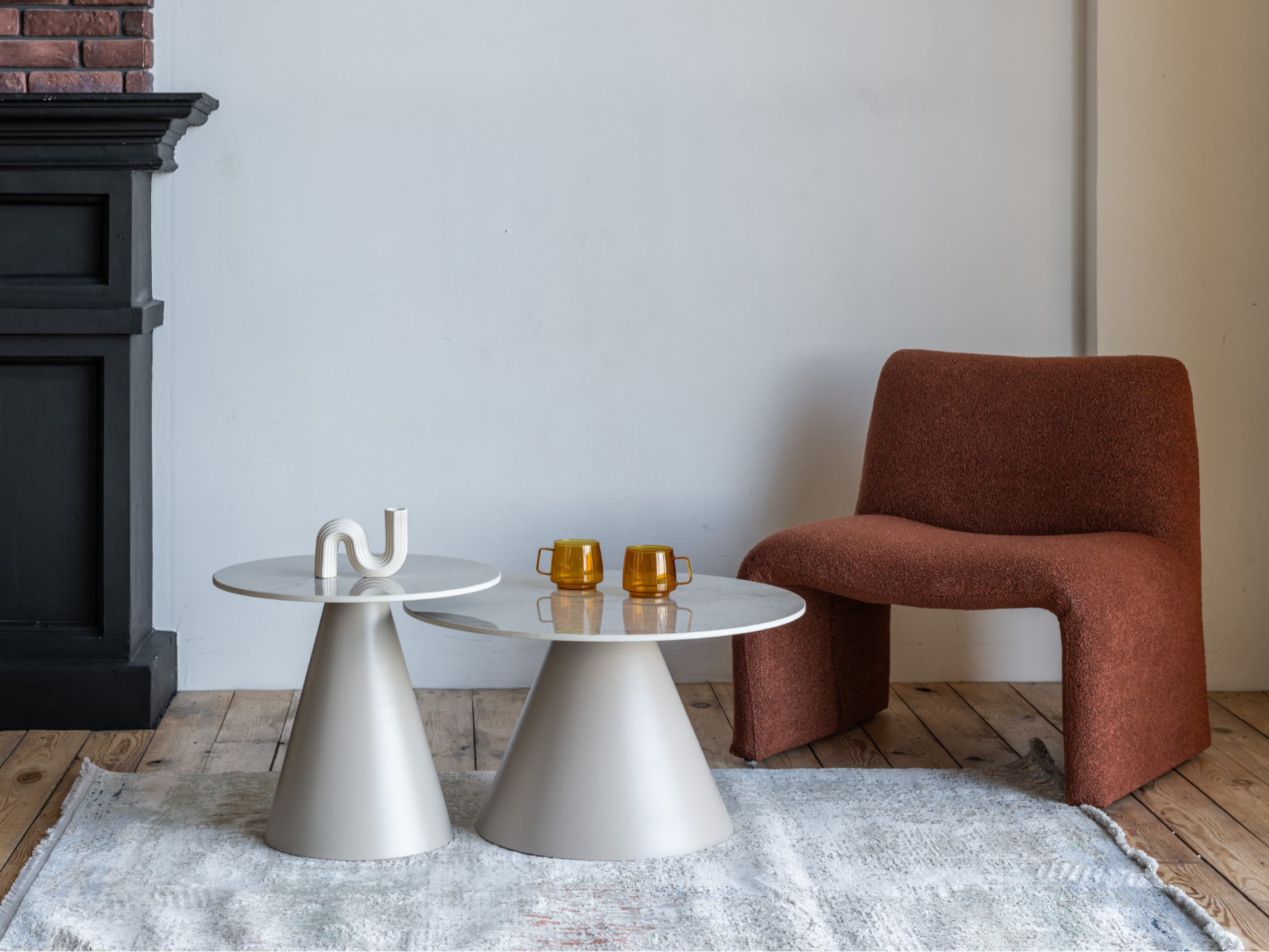 Зображення з  Комплект журнальних столів CT-40 Рокко містік грей + капучино