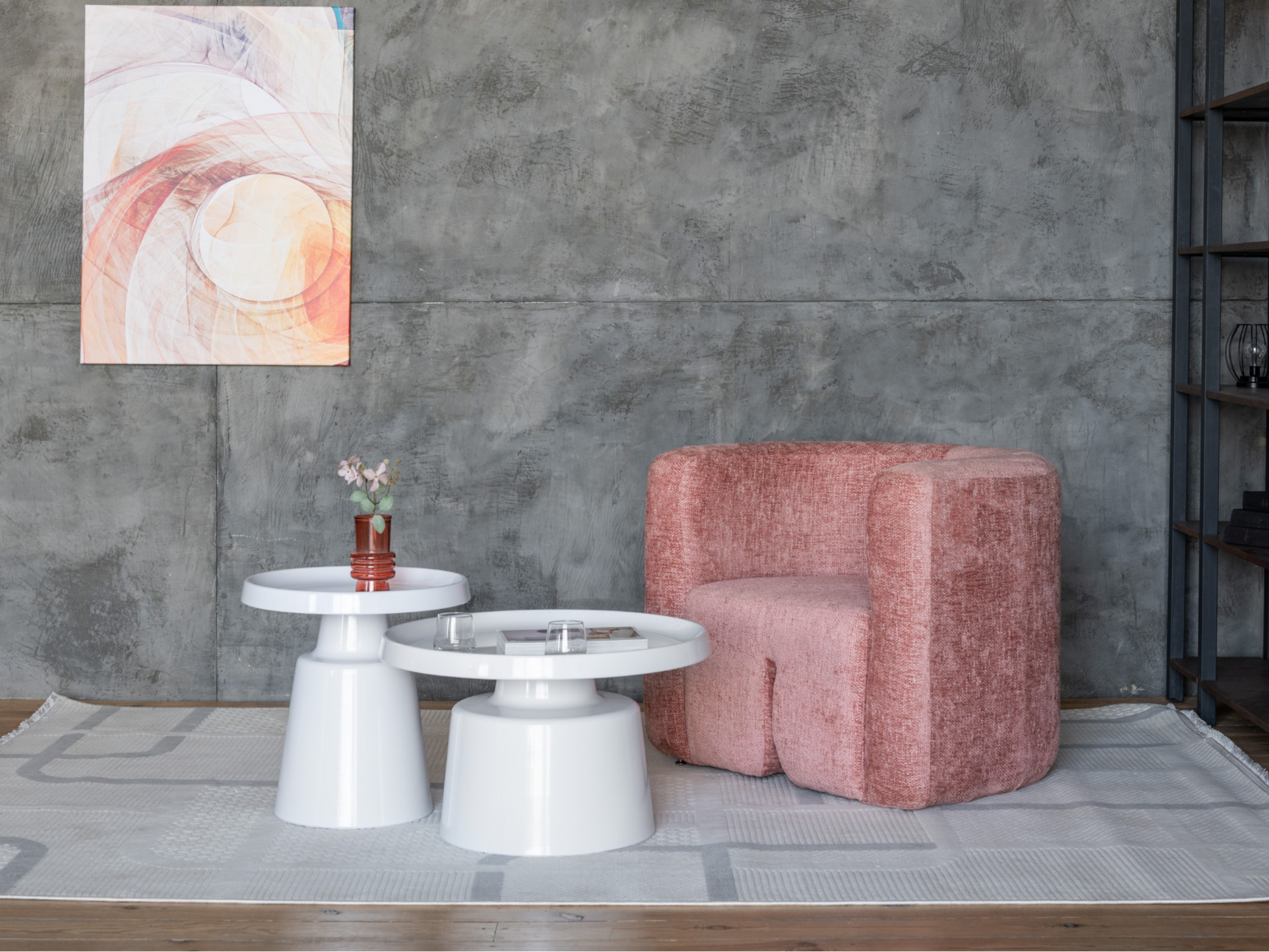 Зображення з  Комплект журнальних столів CT-45 Беніто білий + білий