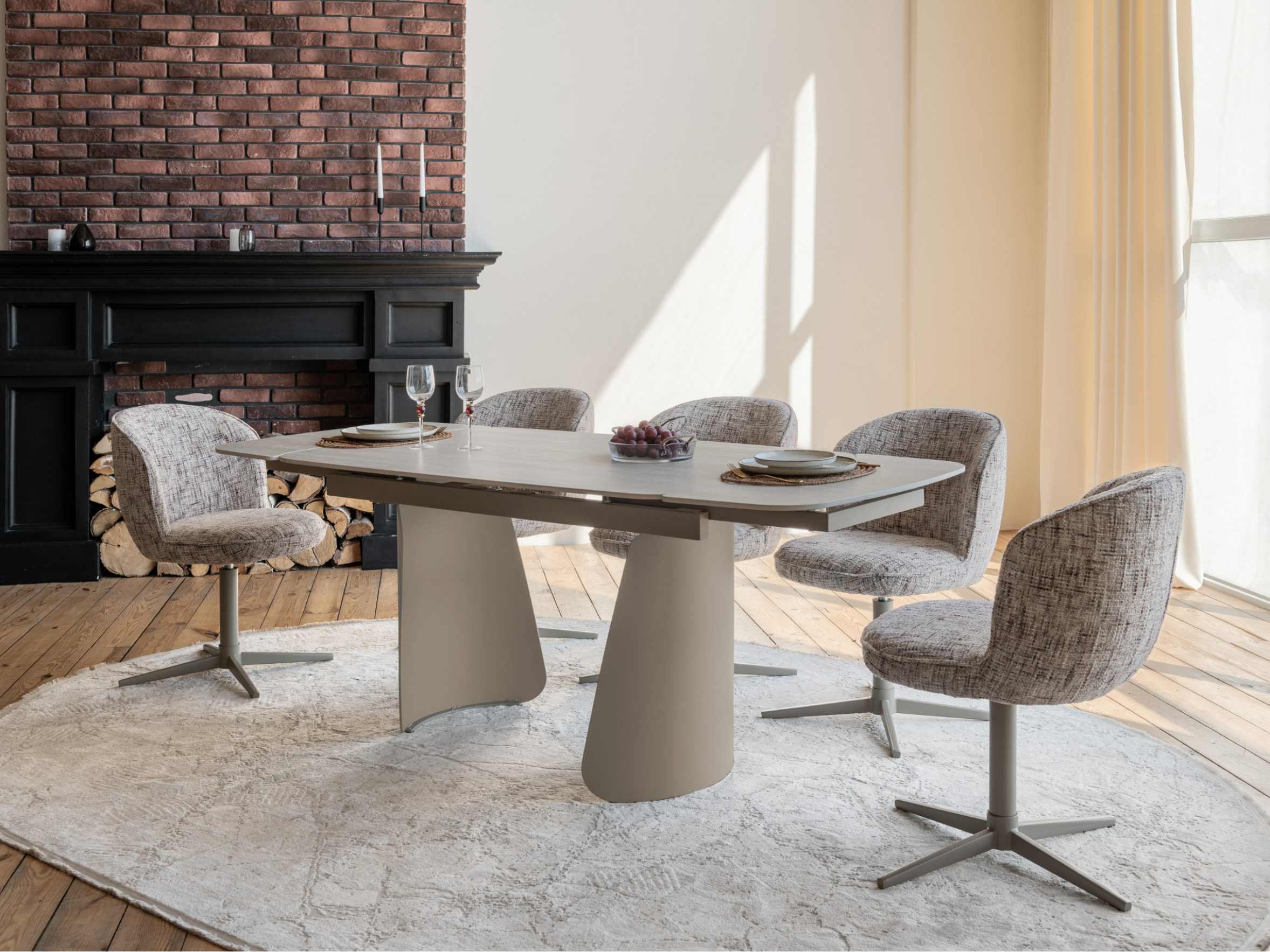 Зображення з  Керамічний стіл Нардо TML-1270 крема марфіль + бежевий