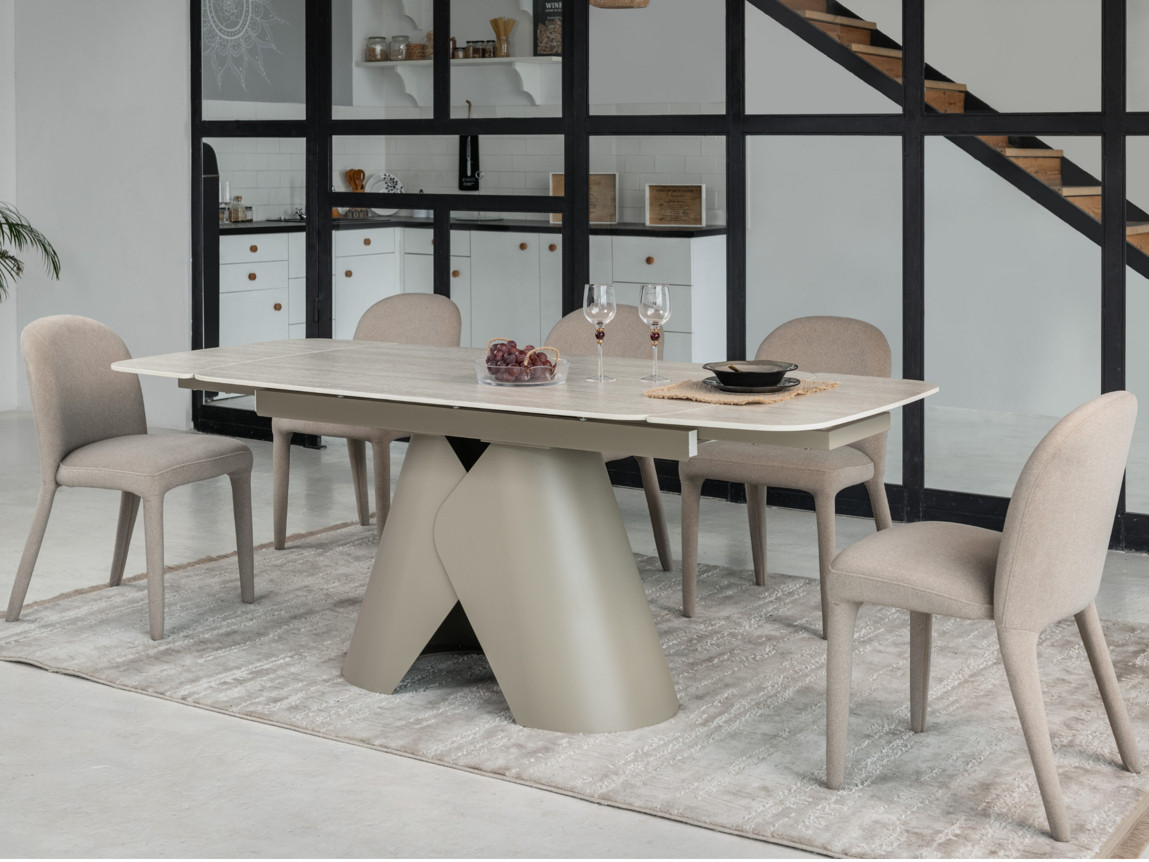 Зображення з  Керамічний стіл Паріс TML-997-1 крема марфіль + бежевий