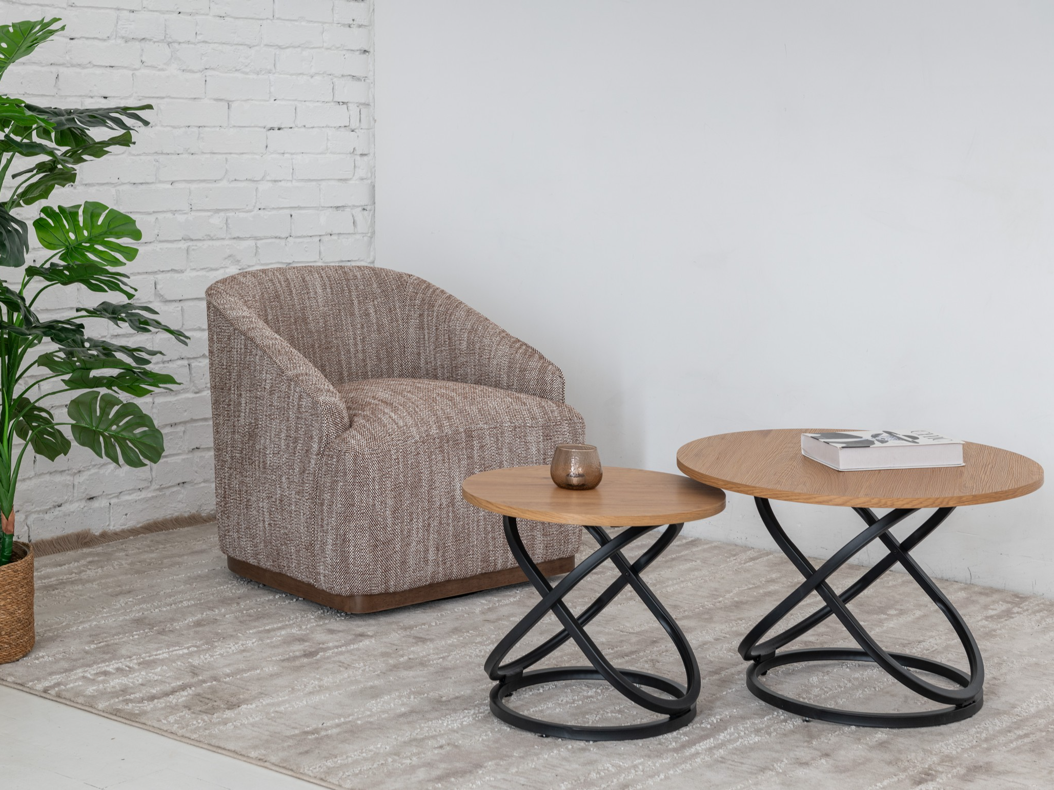 Зображення з  Комплект журнальних столів CT-55 Лівіо дуб + чорний