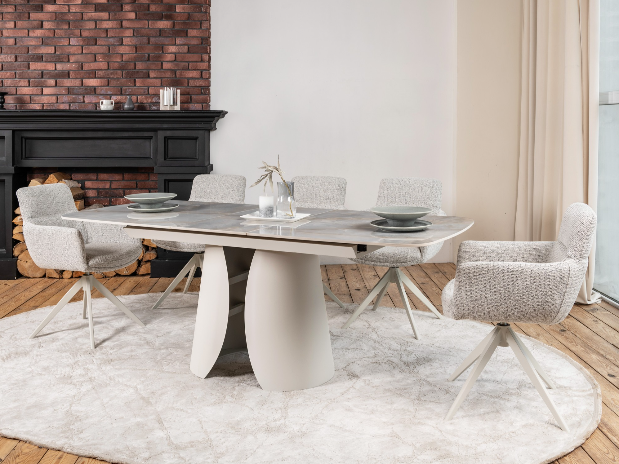 Зображення з  Керамічний стіл Лунаріо TML-1321 лафаєт + айворі