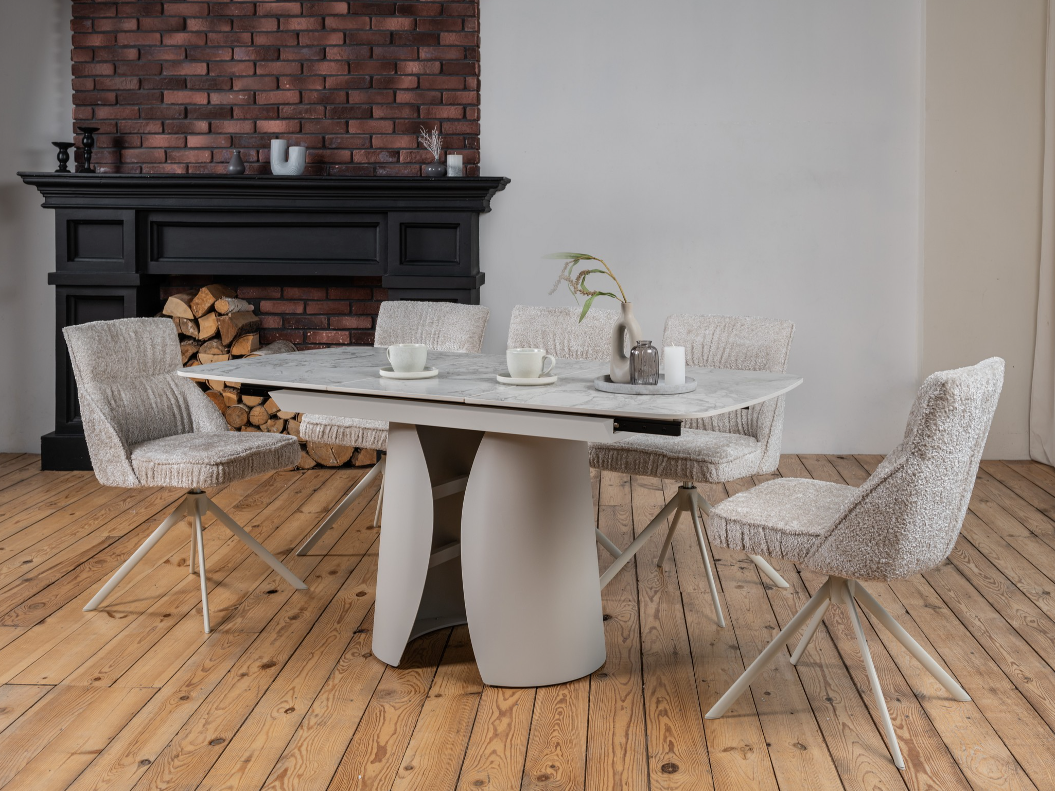 Зображення з  Керамічний стіл Лунаріо TML-1322 клауді грей + айворі