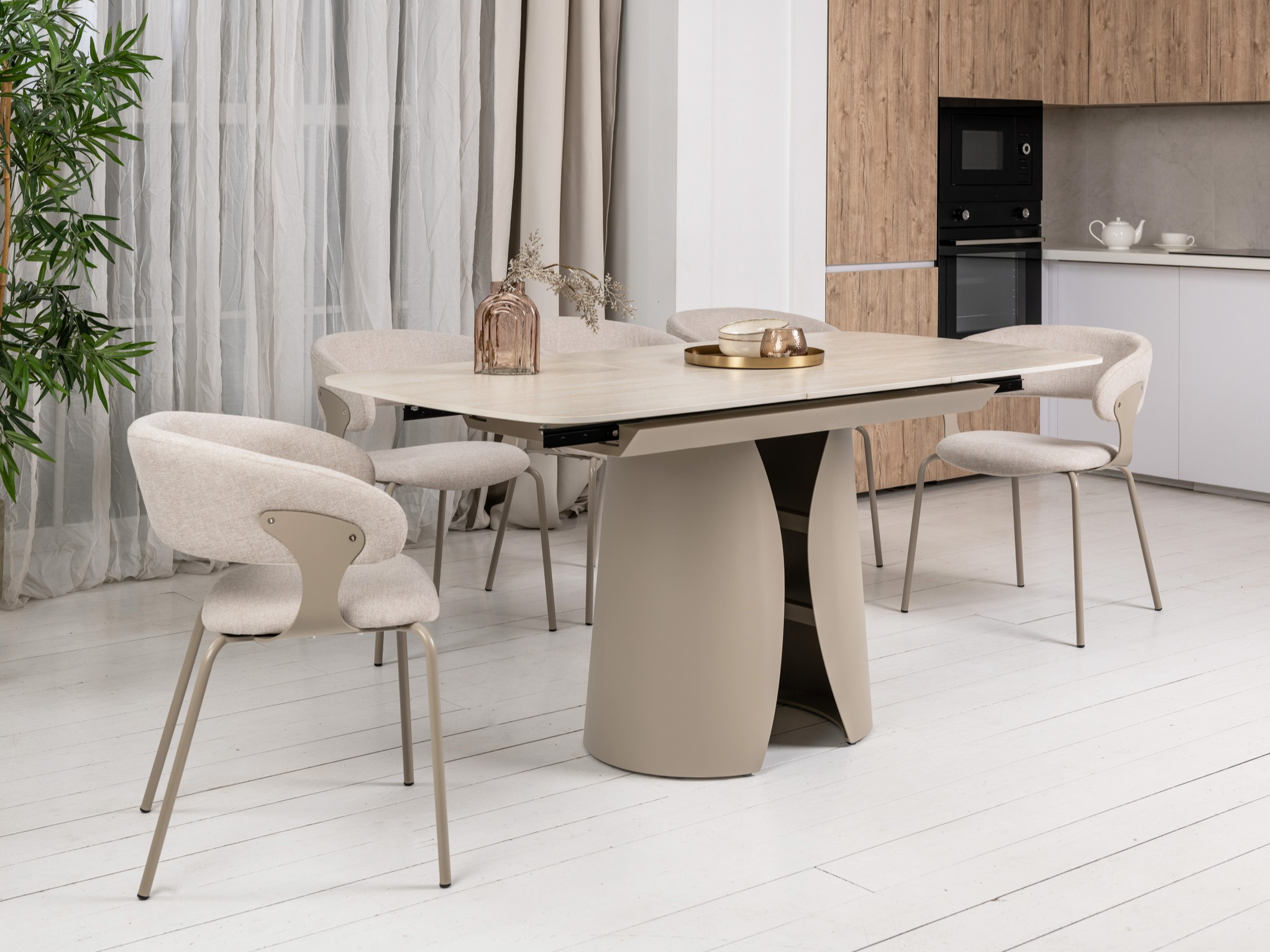 Зображення з  Керамічний стіл Лунаріо TML-1322 крема марфіль + капучино