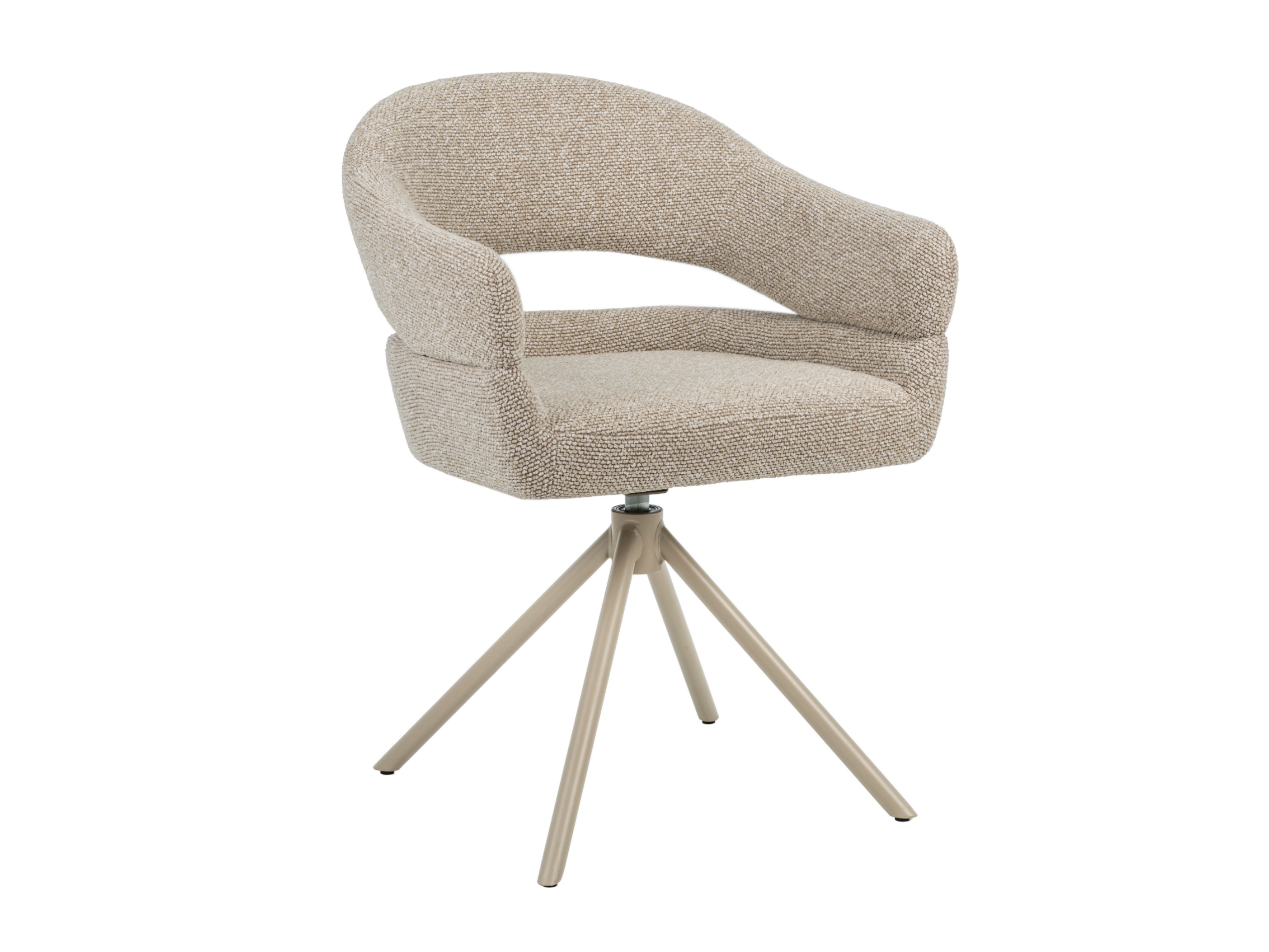 Зображення з  Стілець поворотний R-180 бежевий льон + капучино