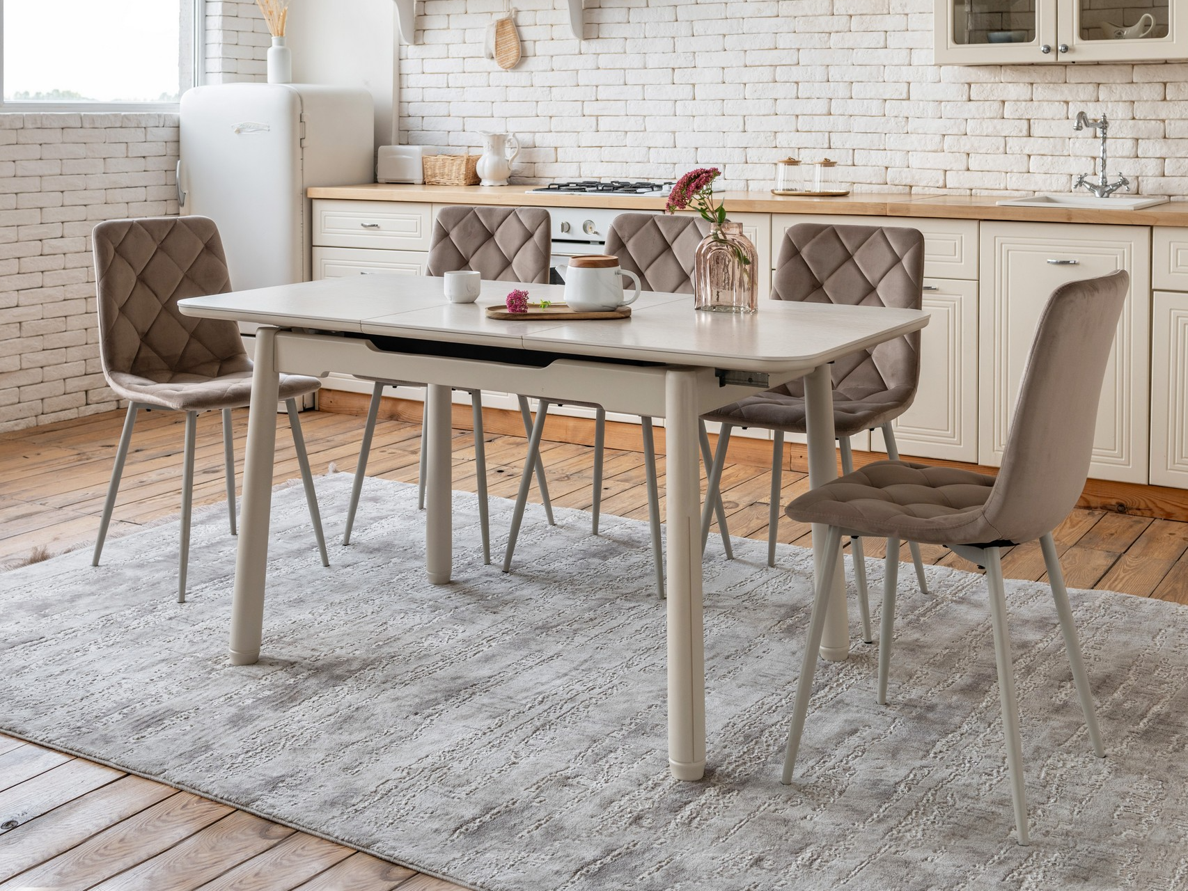 Зображення з  Керамічний стіл TM-92 крема саббія + капучино