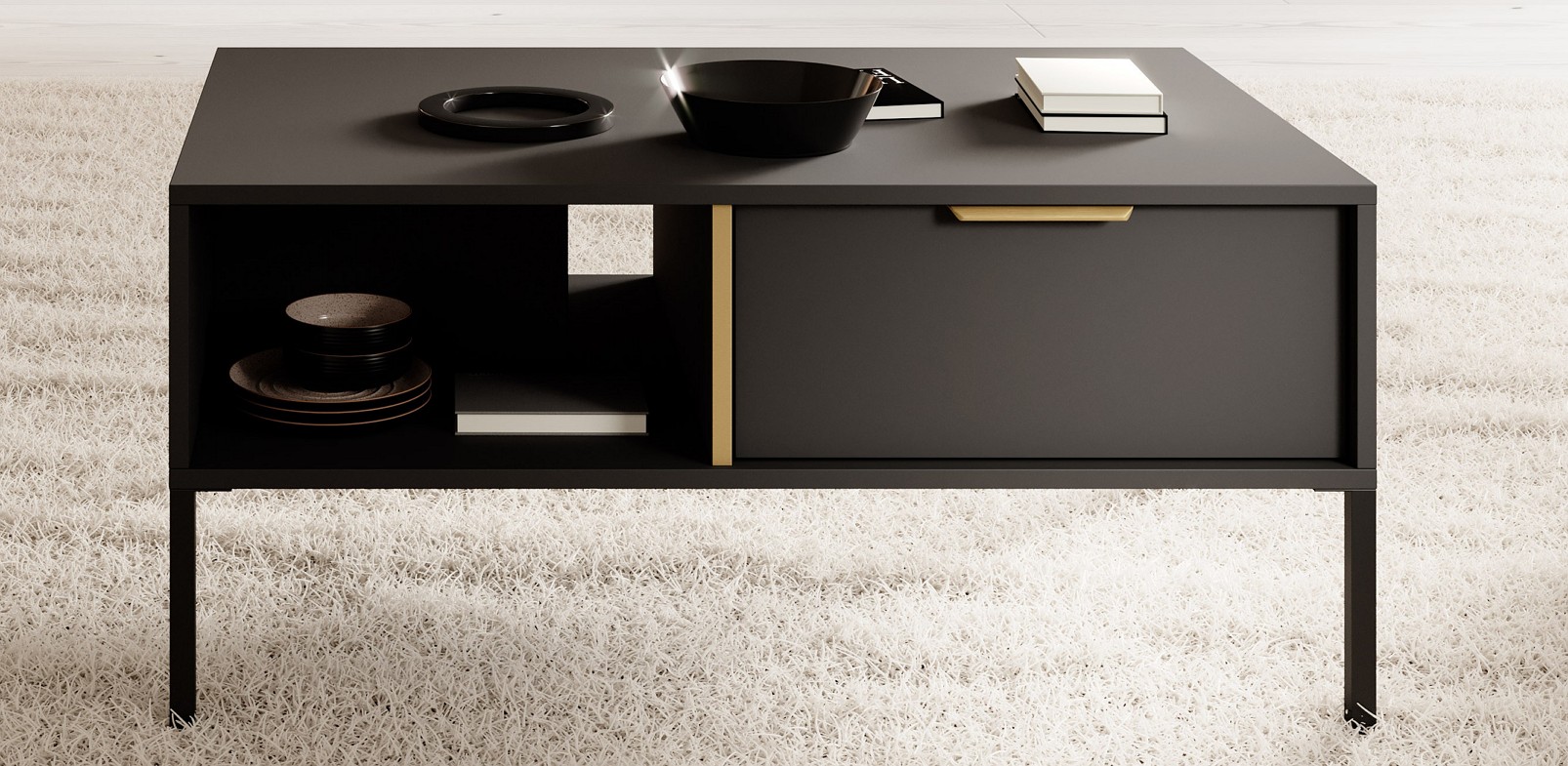 Зображення з  Стіл журнальний Perfect Home Ларс / Lars 97 Антрацит