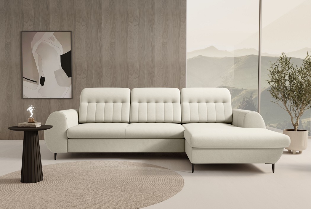 Зображення з  Диван кутовий розкладний Б'ЯНКО / BIANCO на ніжках Perfect Home Польща