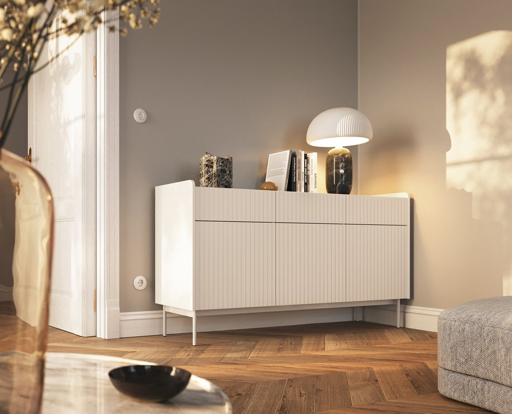 Зображення з  Комод Perfect Home Левел / Level 3-дверний з 3 шухлядами 3D3S/153 Беж/дуб сканді