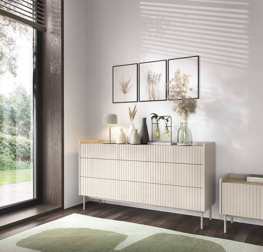 Зображення з  Комод Perfect Home Левел / Level з 6 шухлядами 6S/153 Беж/дуб сканді