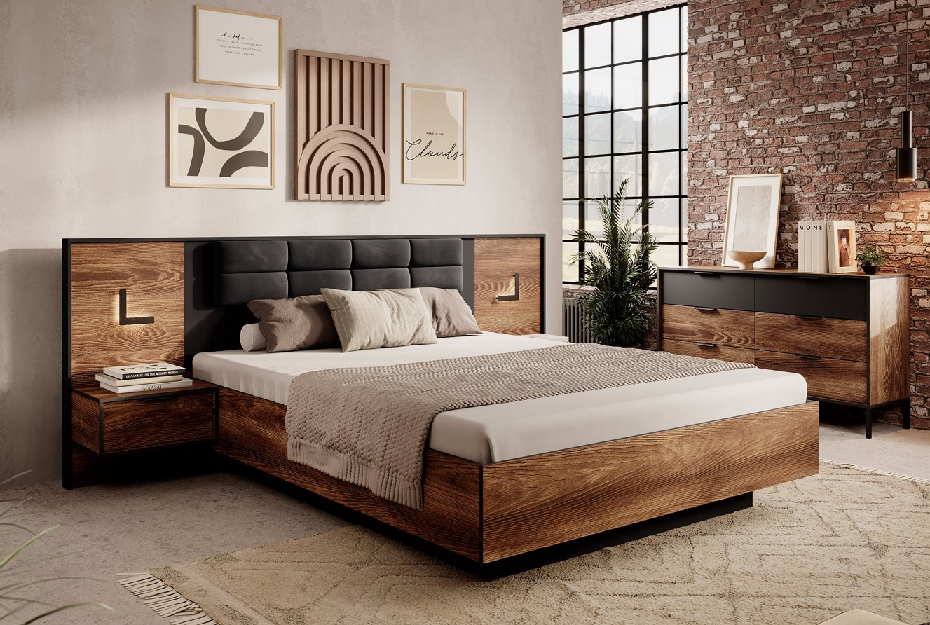 Зображення з  Спальня Perfect Home Мілтон / Milton B Каштан/антрацит