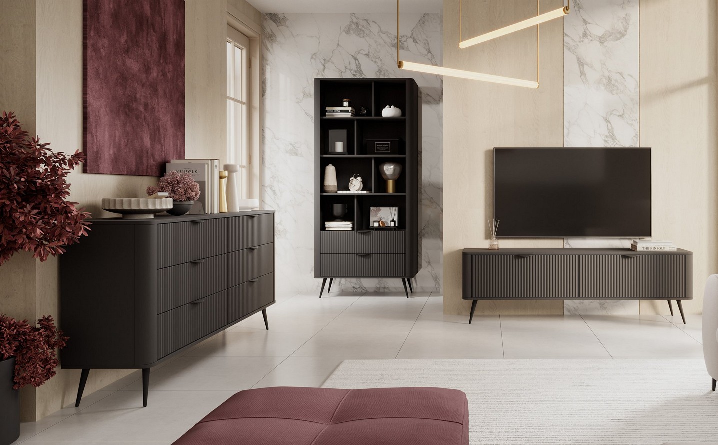 Зображення з  Стінка Perfect Home Ланте / Lante A Чорний