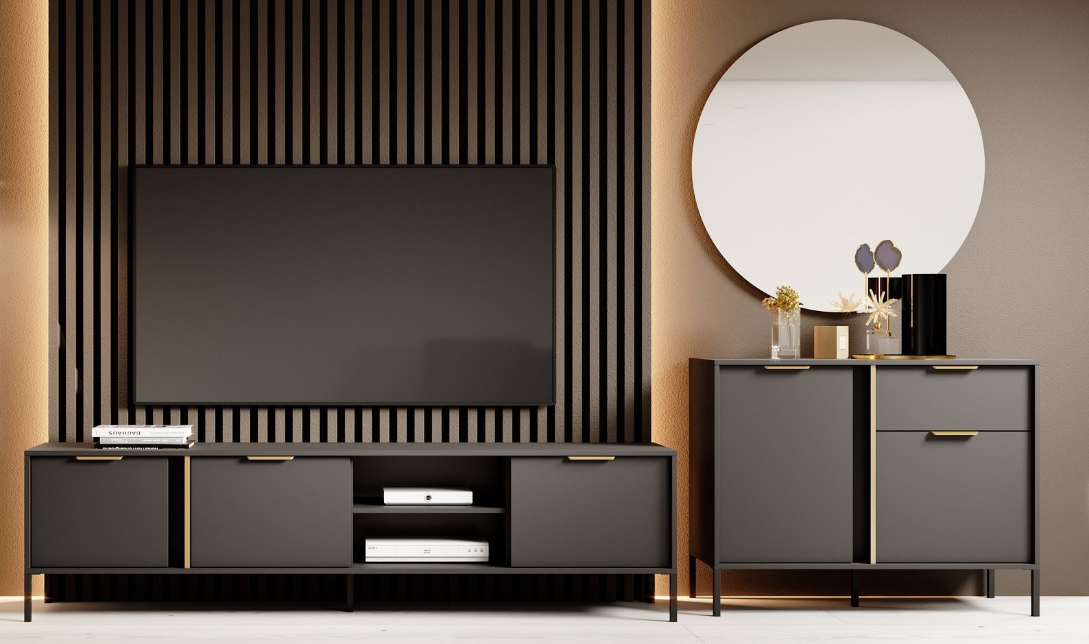 Зображення з  Стінка Perfect Home Ларс / Lars E Антрацит