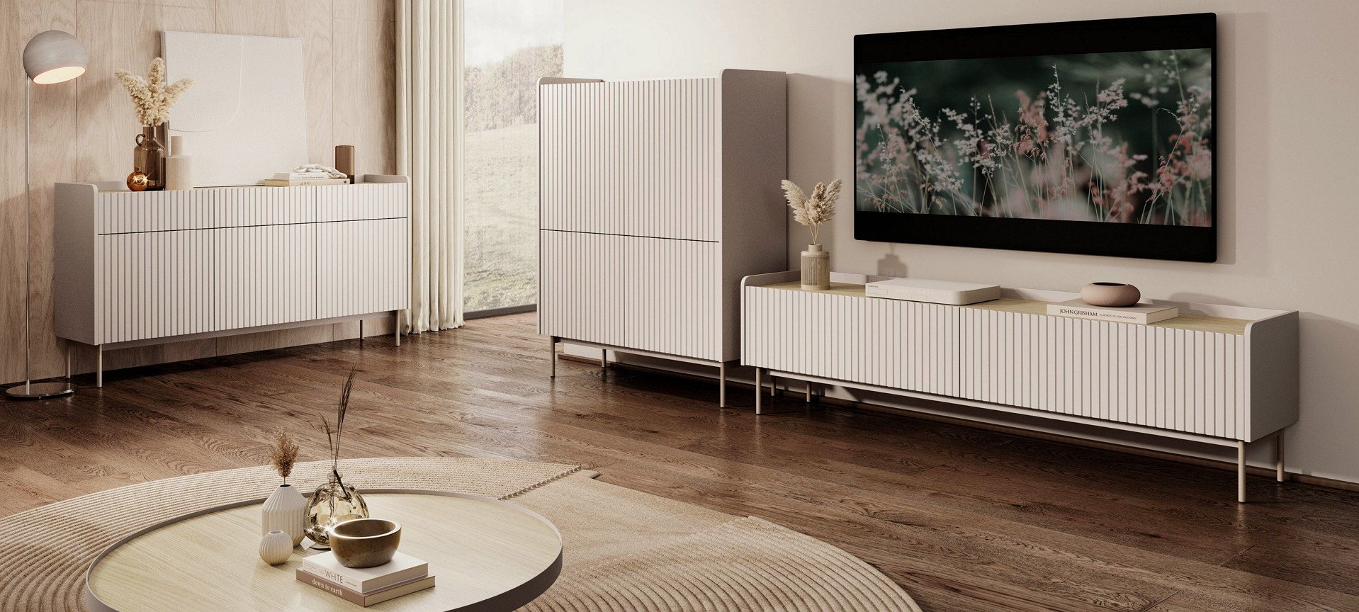 Зображення з  Стінка Perfect Home Левел / Level A Беж/дуб сканді