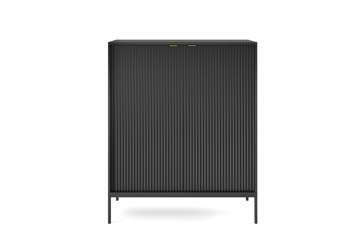 Зображення з  Комод високий Perfect Home Нова / Nova 2-дверний з чорними ніжками K104 Чорний