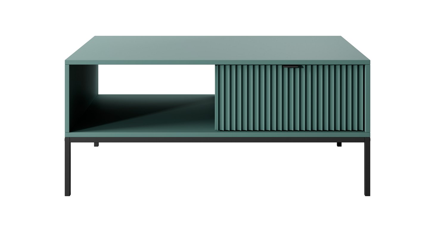 Зображення з  Стіл журнальний Perfect Home Нова / Nova з 2 шухлядами та чорними ніжками L104 Лабрадор