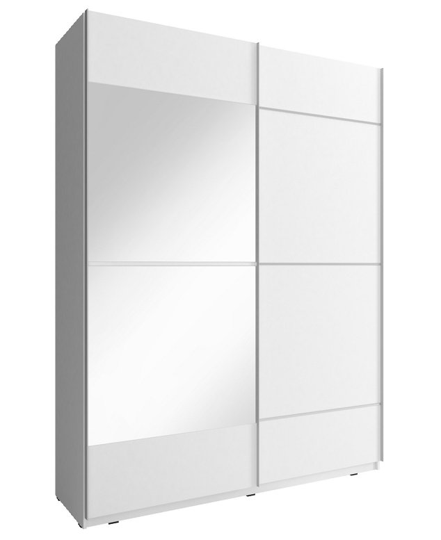 Зображення з  Шафа-купе Perfect Home Міка IV / Mika IV 150 2-дверна з дзеркалом Білий