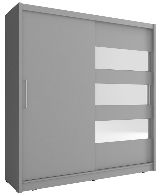 Зображення з  Шафа-купе Perfect Home Мая III / Maja III 200 2-дверна з дзеркалом Графіт