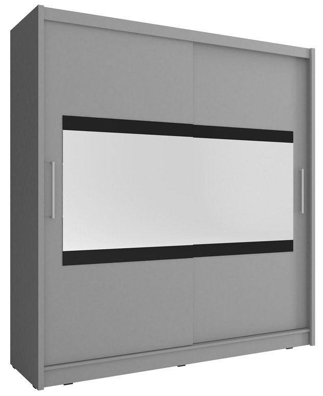 Зображення з  Шафа-купе Perfect Home Мая IV / Maja IV 180 2-дверна з дзеркалом Графіт