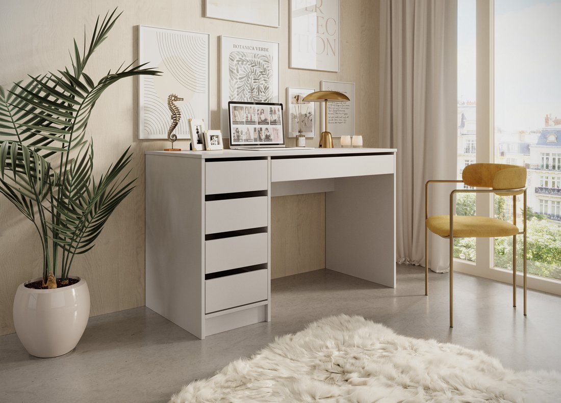 Зображення з  Стіл туалетний письмовий Perfect Home Ада / Ada 5S/120 з 5 шухлядами Кашемір