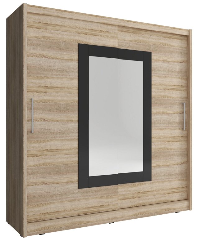 Зображення з  Шафа-купе Perfect Home Вікі II / Wiki II 180 2-дверна з дзеркалом Дуб сонома