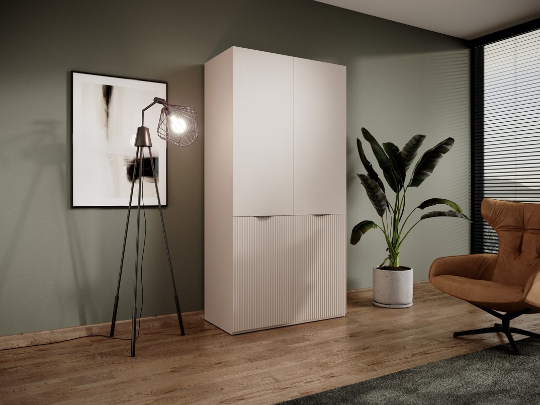 Зображення з  Шафа для одягу Perfect Home Сендбокс / Sandbox NOVA 2-дверна Беж пісочний