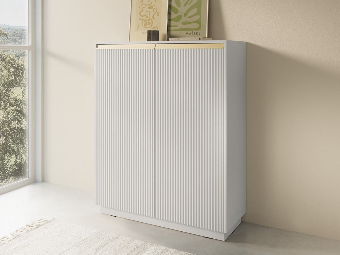 Зображення з  Комод високий Perfect Home Роял / Royal KW104 2-дверний Білий