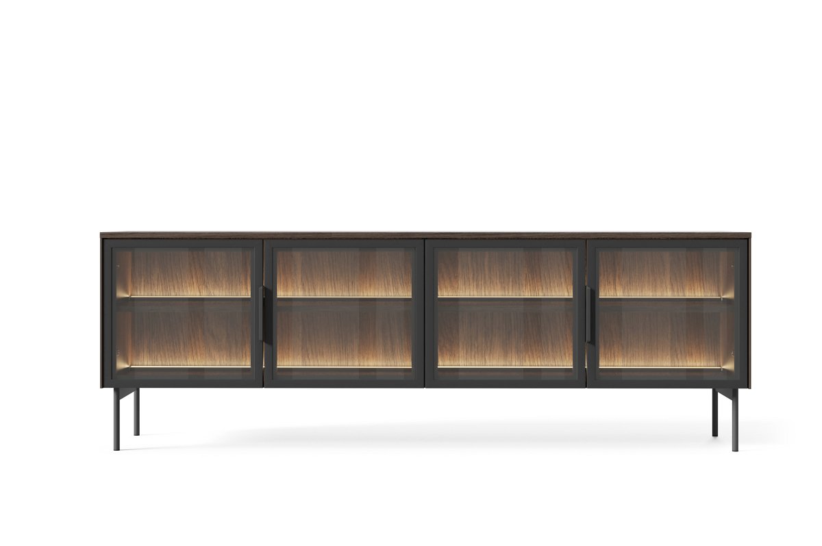 Зображення з  Тумба під телевізор з підсвіткою Perfect Home Лумі / Lumi 4D/181 4-дверна Дуб дунін