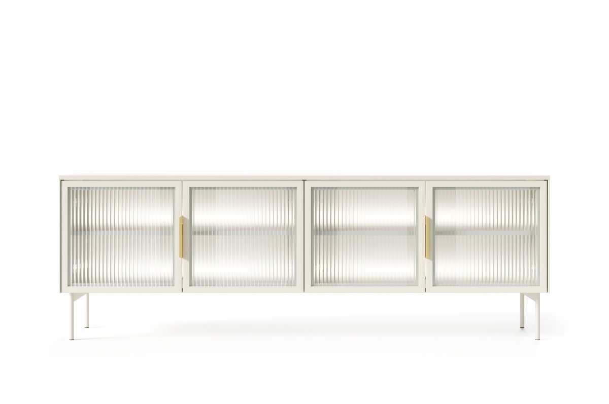 Зображення з  Тумба під телевізор з підсвіткою Perfect Home Лумі / Lumi 4D/181 4-дверна Кашемір