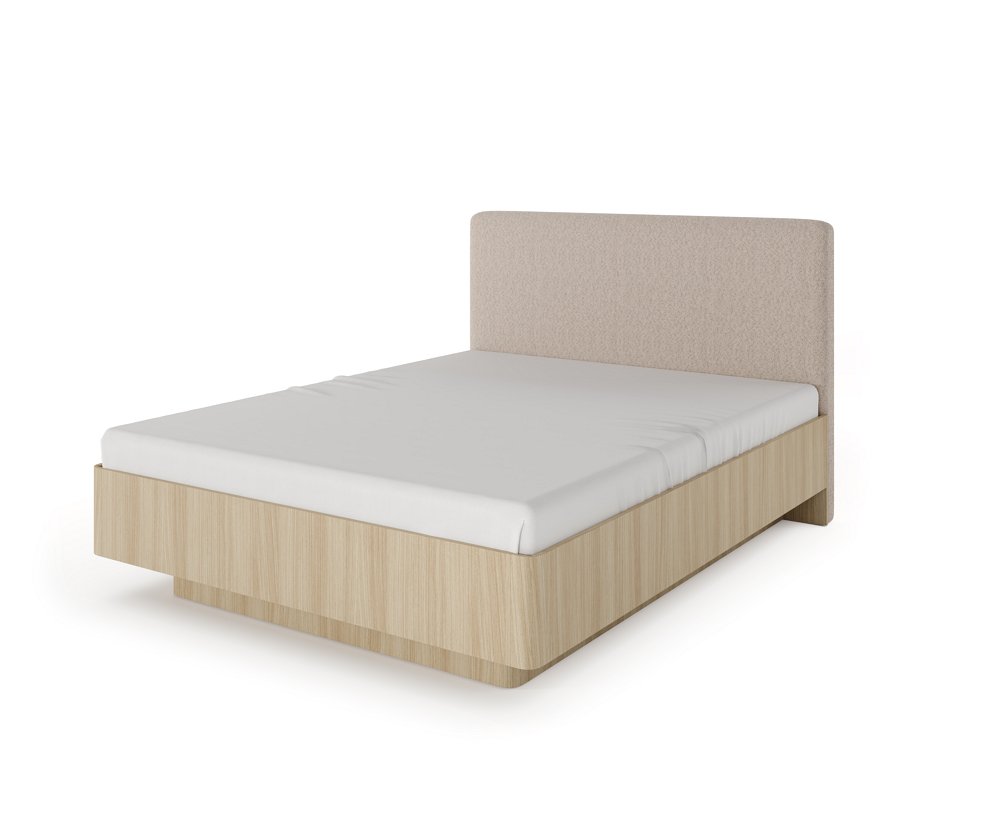 Зображення з  Ліжко (каркас) Perfect Home Вікі / Viki 160 з м'яким ізголів'ям двоспальне Дуб бариста