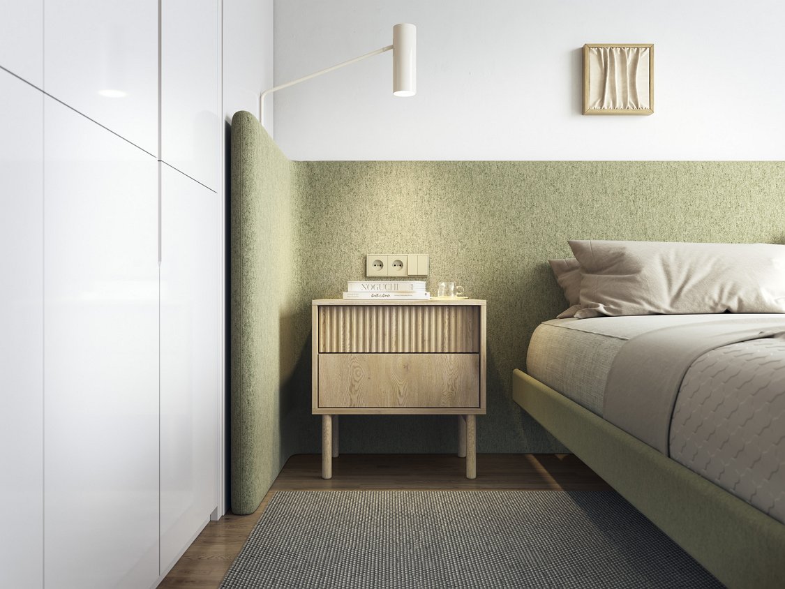 Зображення з  Тумба приліжкова Perfect Home Таво / Tavo 2S/53 з 2 шухлядами Дуб кремона