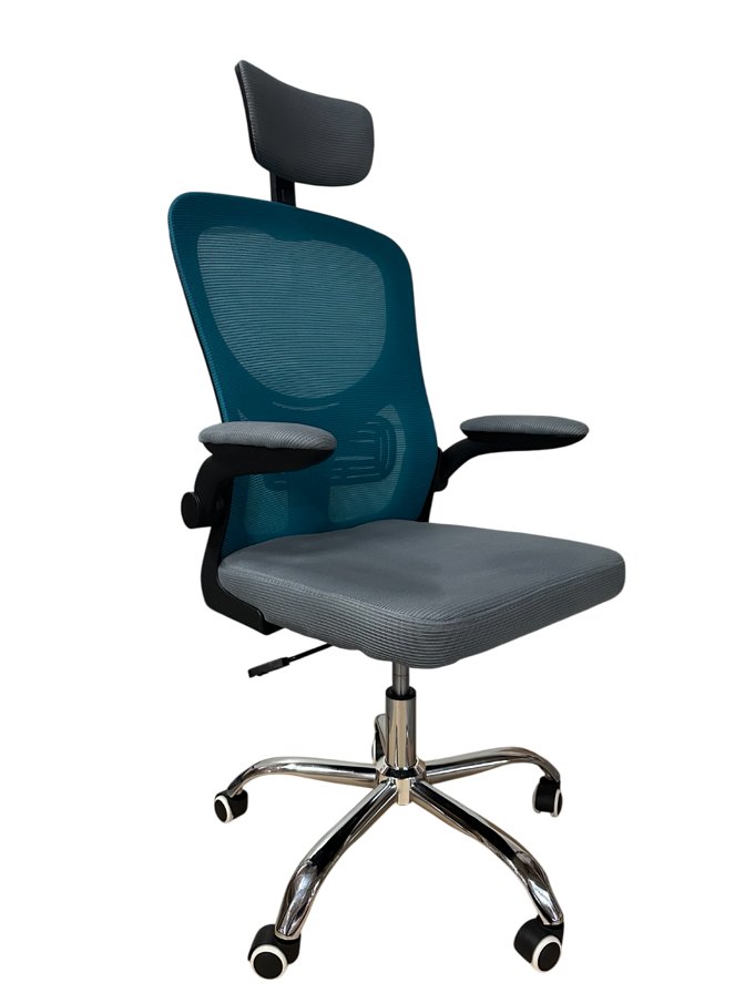 Зображення з  Крісло обертове комп'ютерне/офісне OC-8970M Perfect Home Україна Сірий/блакитний