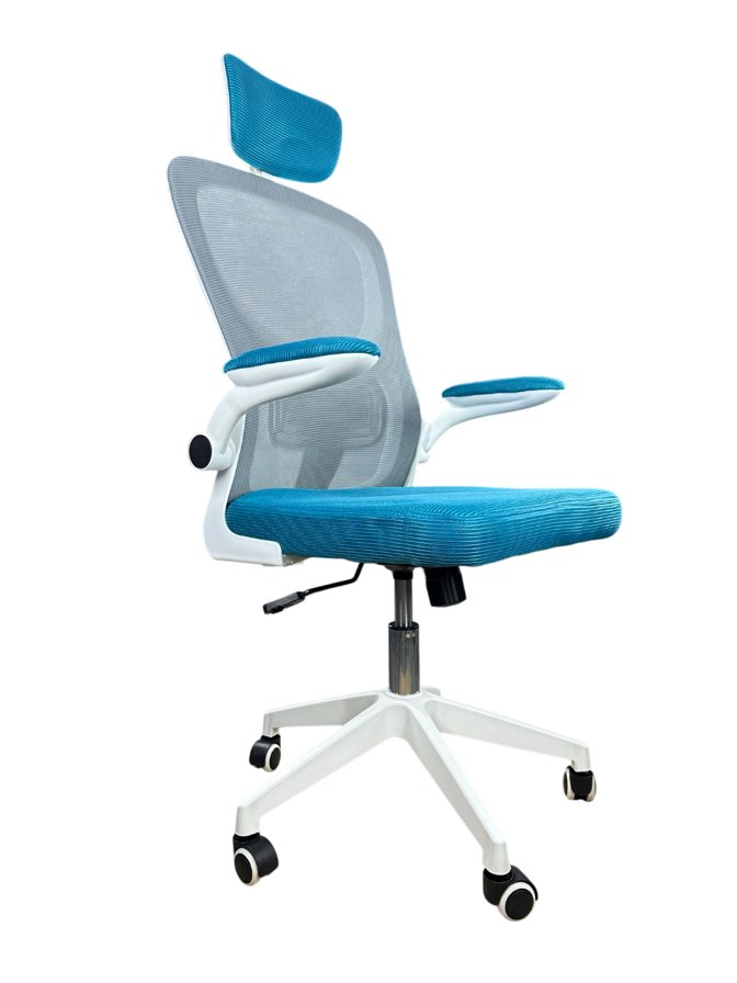 Зображення з  Крісло обертове комп'ютерне/офісне OC-8970W Perfect Home Україна Сірий/блакитний