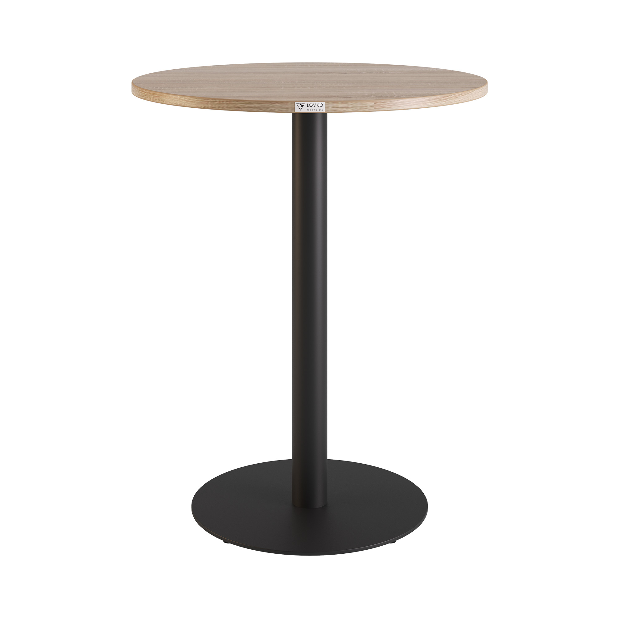 Зображення з  Стіл Lovko Soul light d-60 чорний метал / дуб ДСП (текстура) 50029005