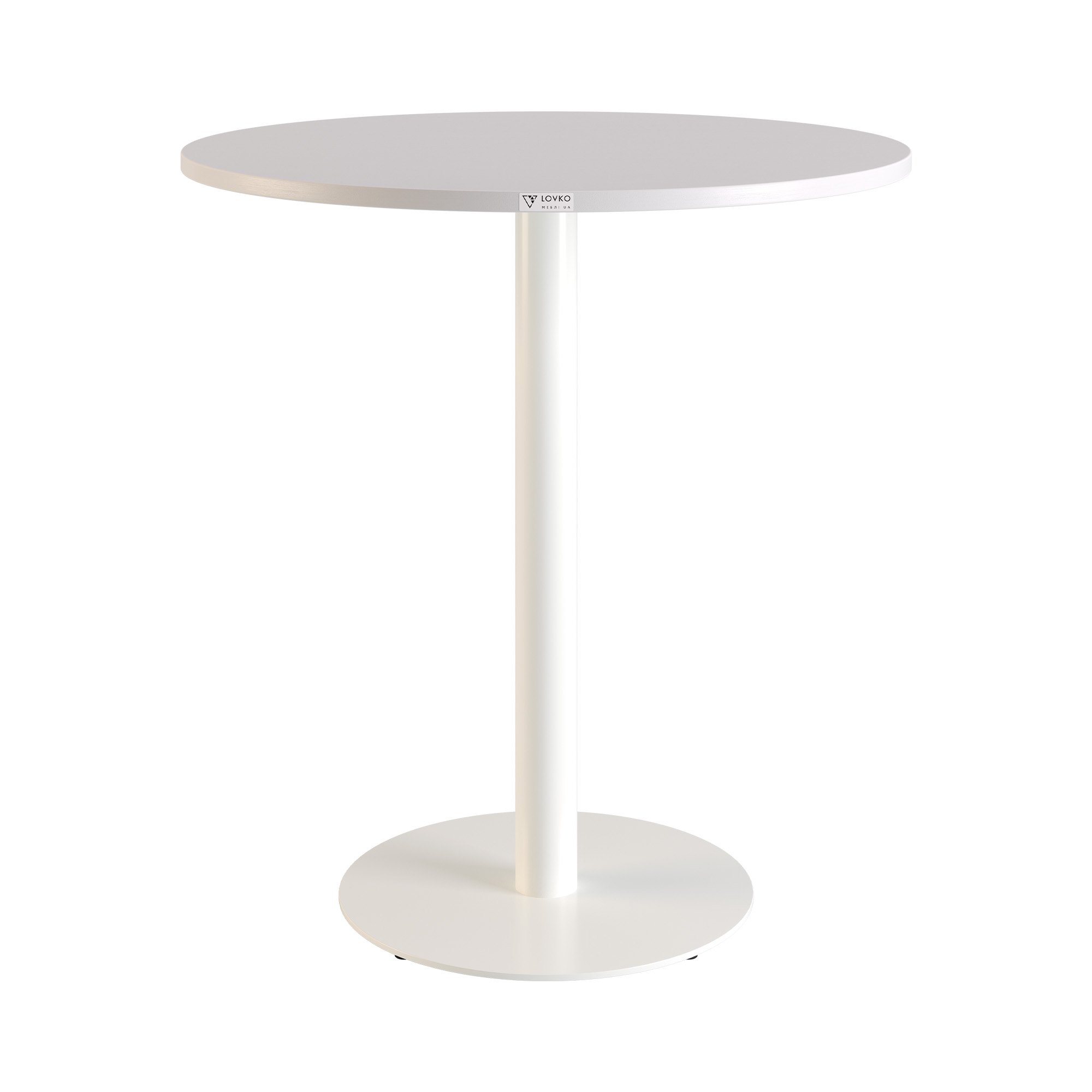 Зображення з  Стіл Lovko Soul light d-70 білий метал / білий ДСП (текстура) 51019016