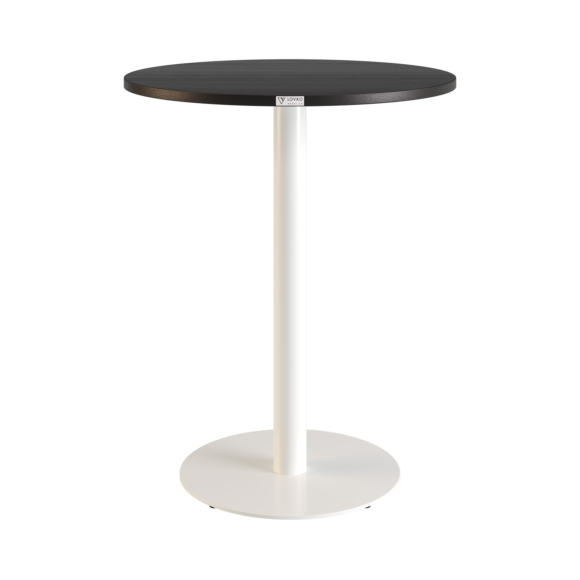 Зображення з  Стіл Lovko Soul light d-60 білий метал / чорне ДСП (текстура) 50049016