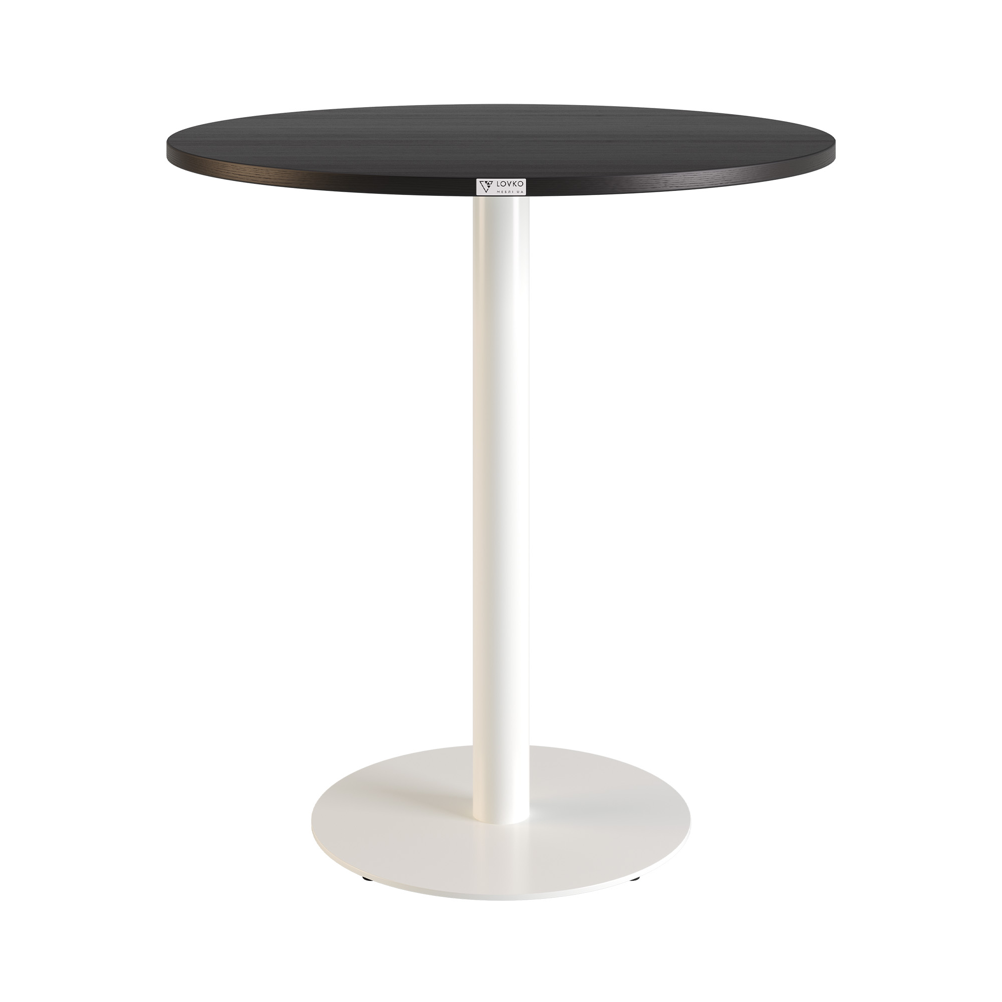 Зображення з  Стіл Lovko Soul light d-70 білий метал / чорне ДСП (текстура) 51039016