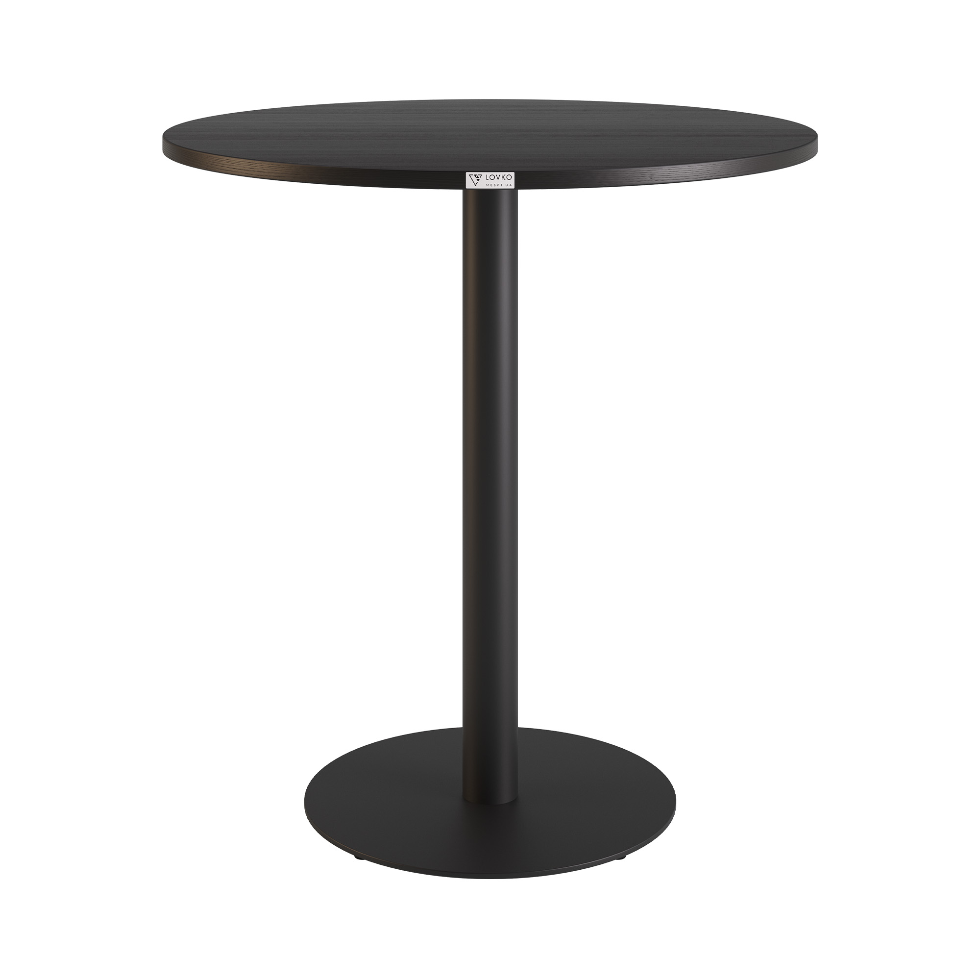 Зображення з  Стіл Lovko Soul light d-70 чорний метал / чорний ДСП (текстура) 51039005