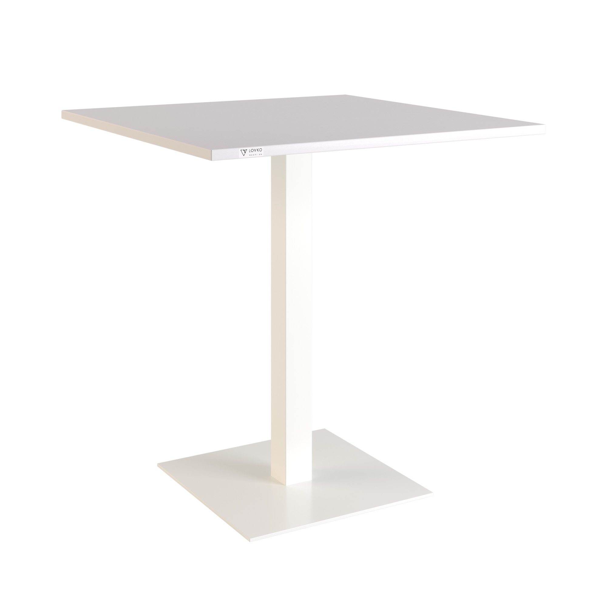 Зображення з  Стіл Lovko Tetra light 70 х 70 білий метал / білий ДСП (текстура) 54019016