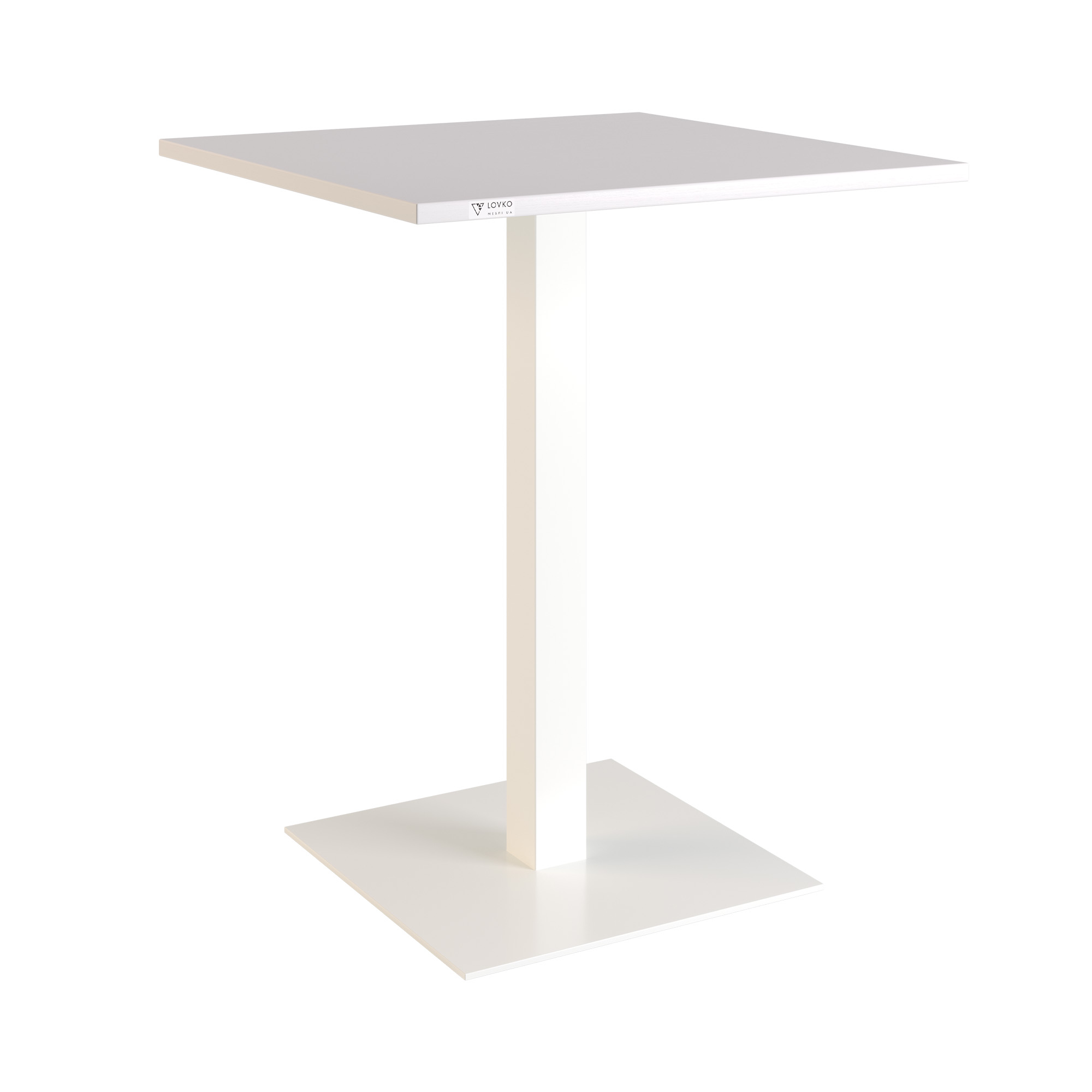Зображення з  Стіл Lovko Tetra light 60 х 60 білий метал / білий ДСП (текстура) 53019016